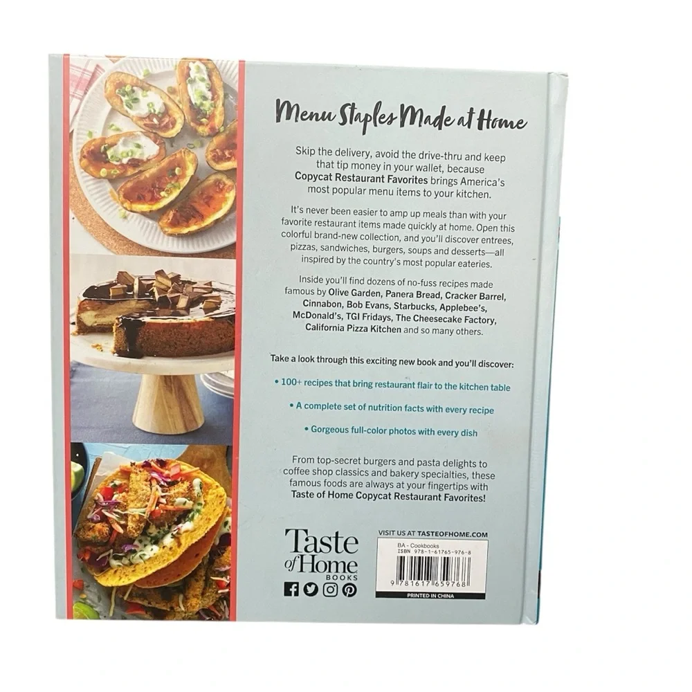 Taste of Home Copycat Restaurant Favorites Cookbook